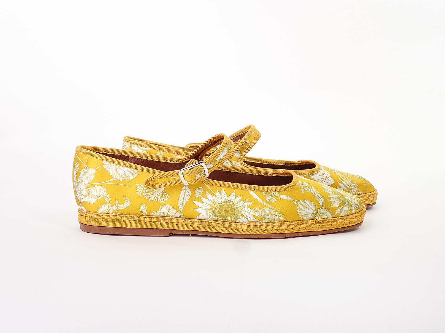 Mary Jane in seta di Liberty London, gold floral