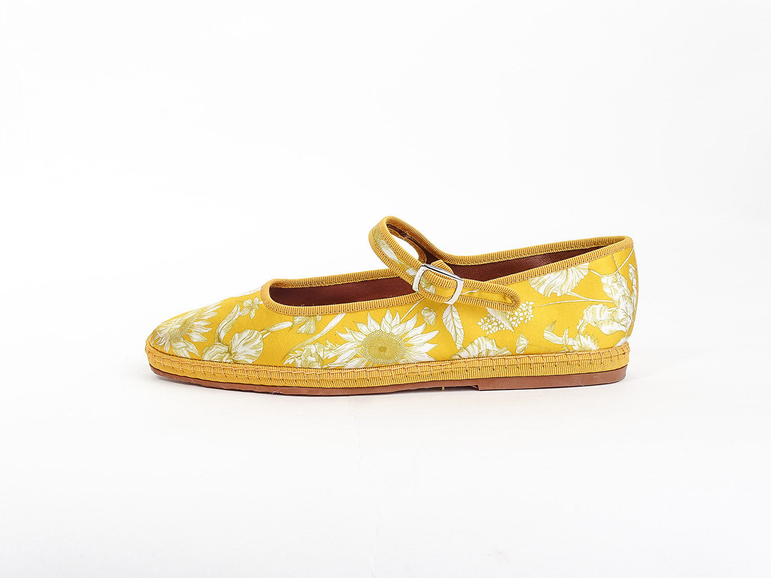 Mary Jane in seta di Liberty London, gold floral
