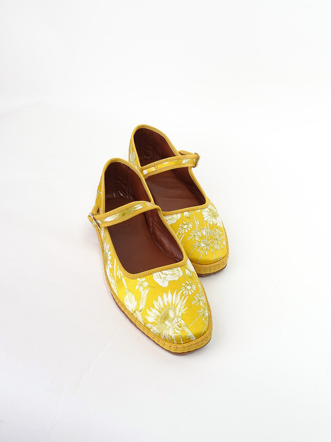 Mary Jane in seta di Liberty London, gold floral
