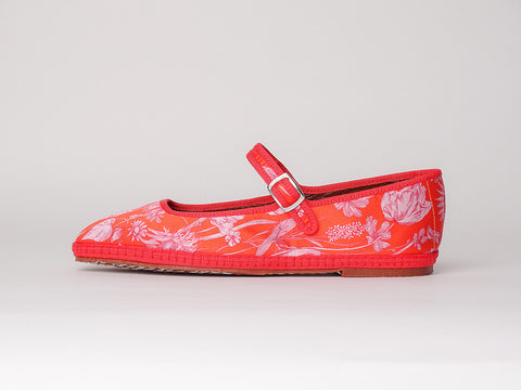 Mary Jane in seta di Liberty London, redfloral