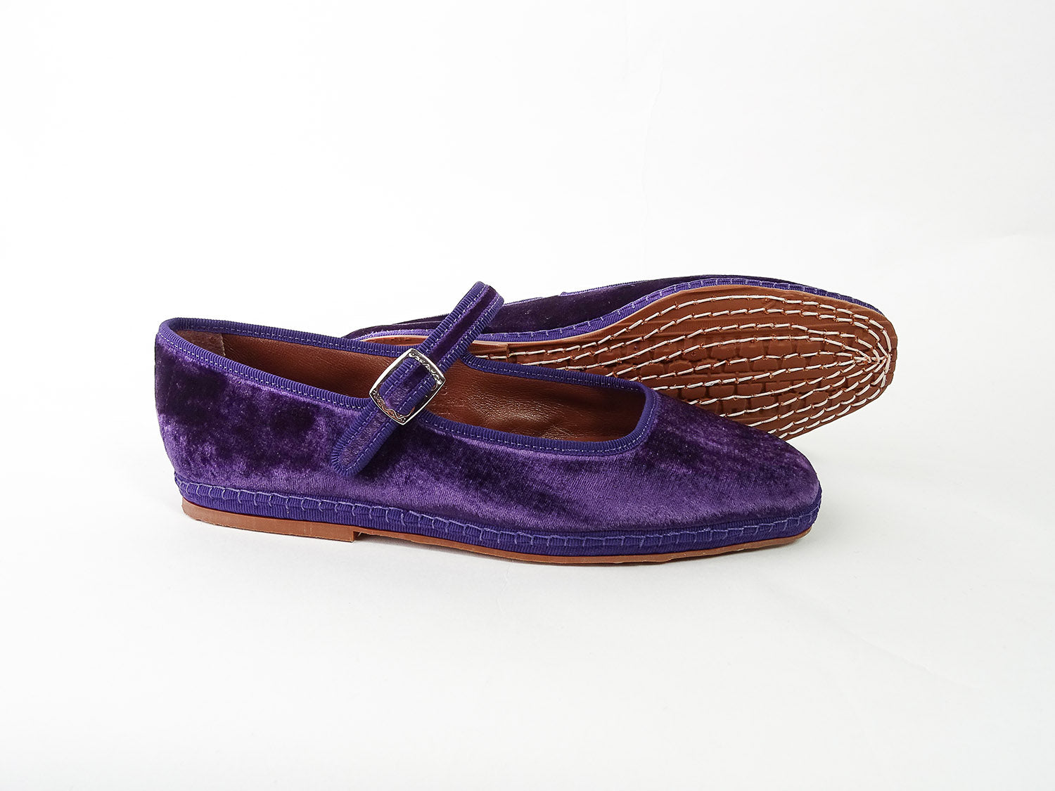 Mary Jane in velluto, mulberry