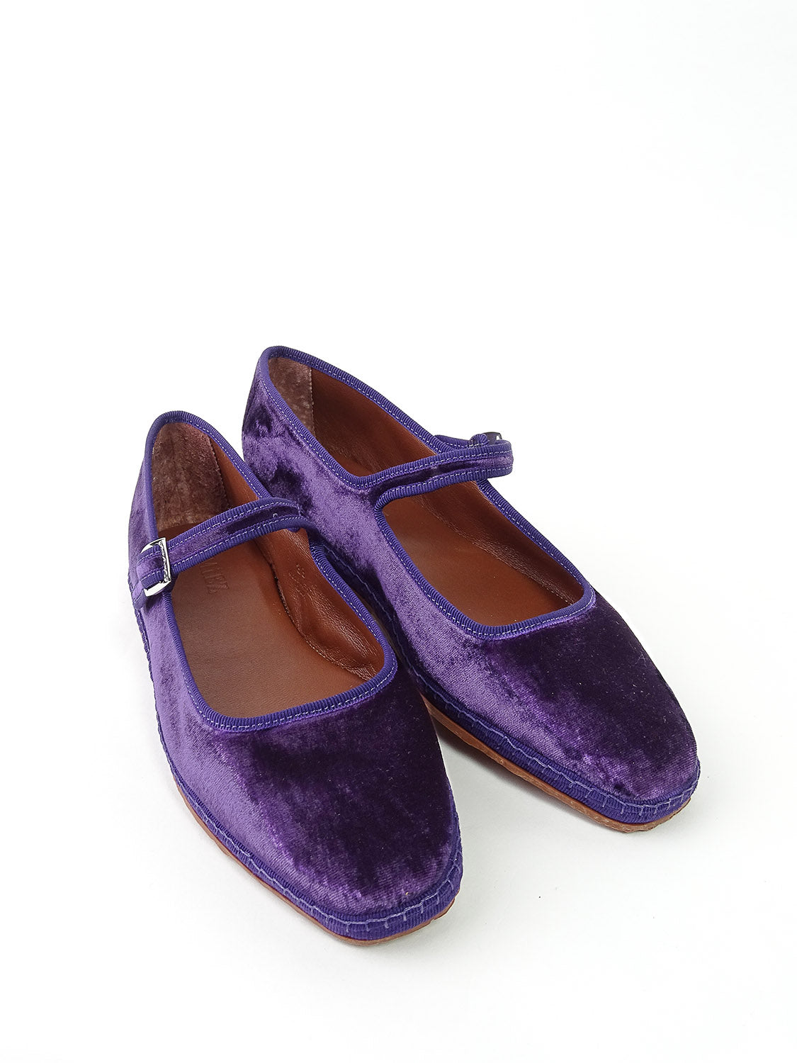 Mary Jane in velluto, mulberry