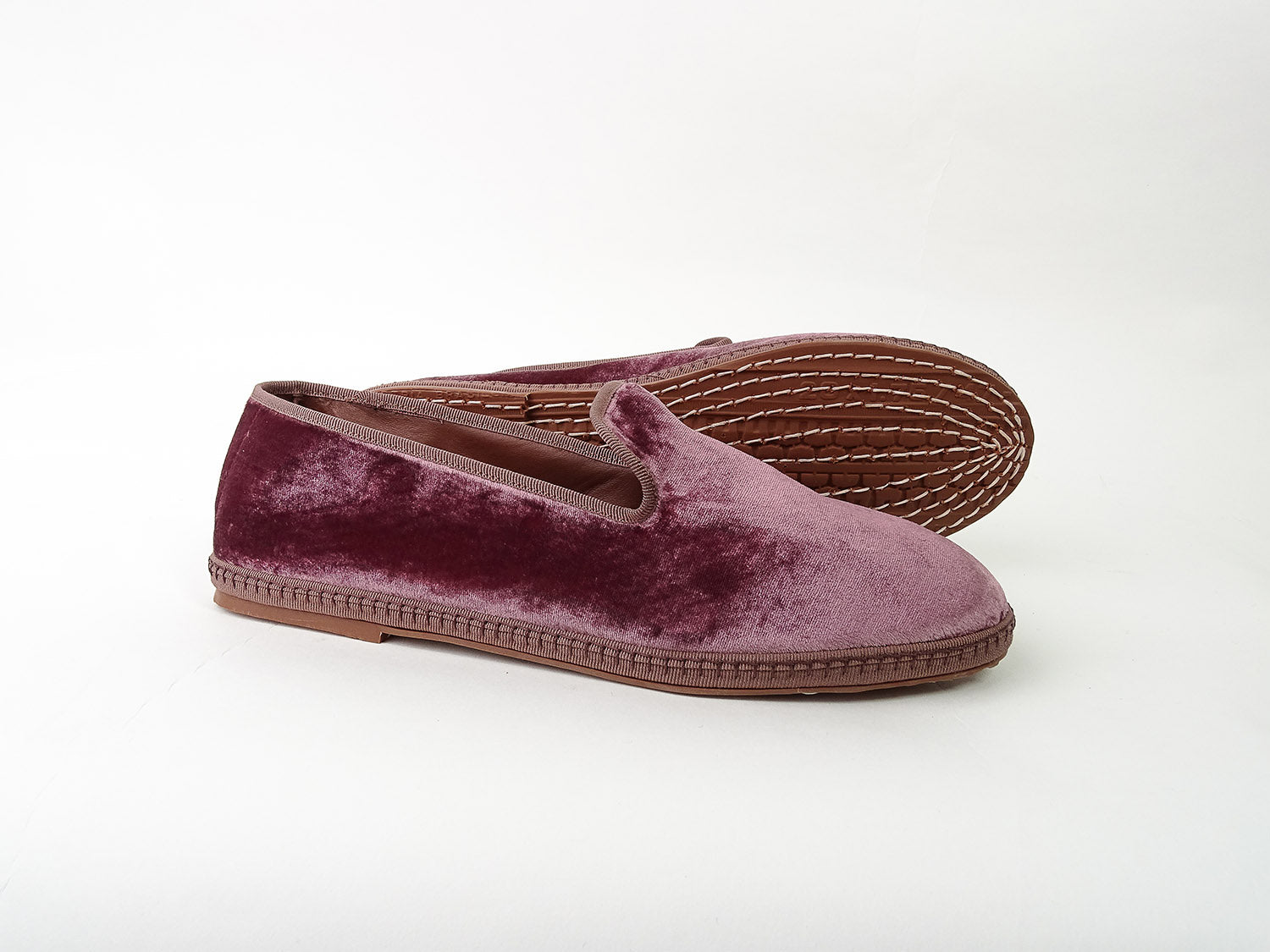 Friulana da uomo in velluto, rosewood