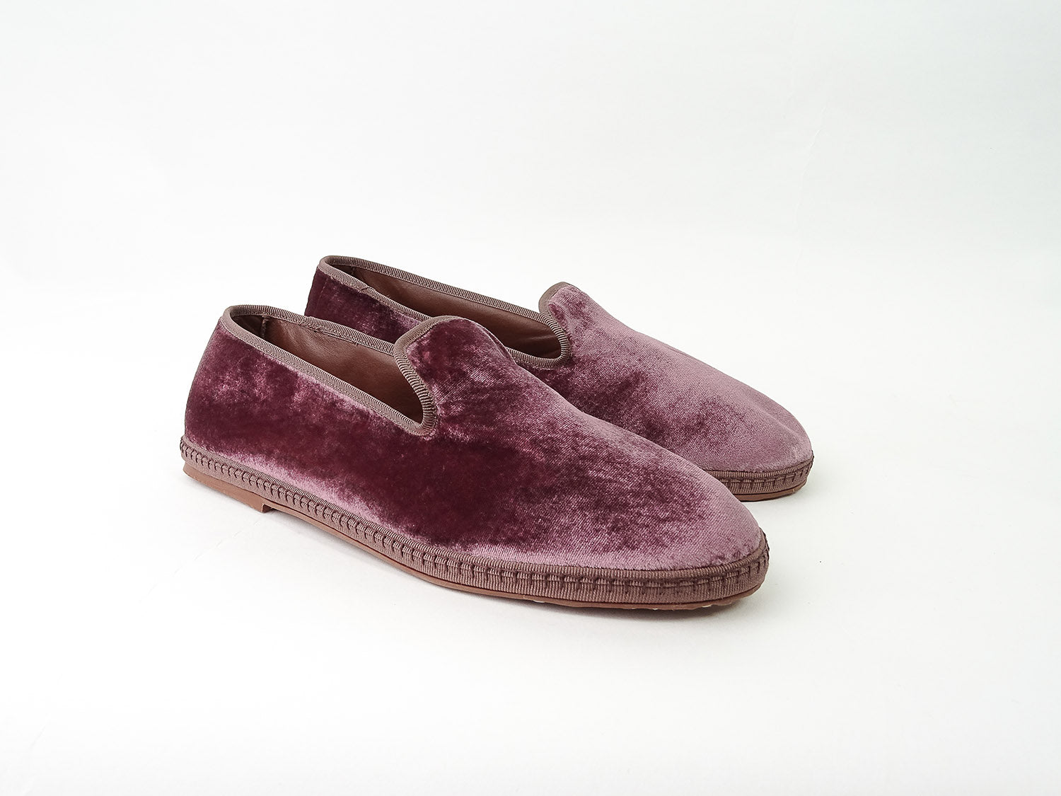 Friulana da uomo in velluto, rosewood