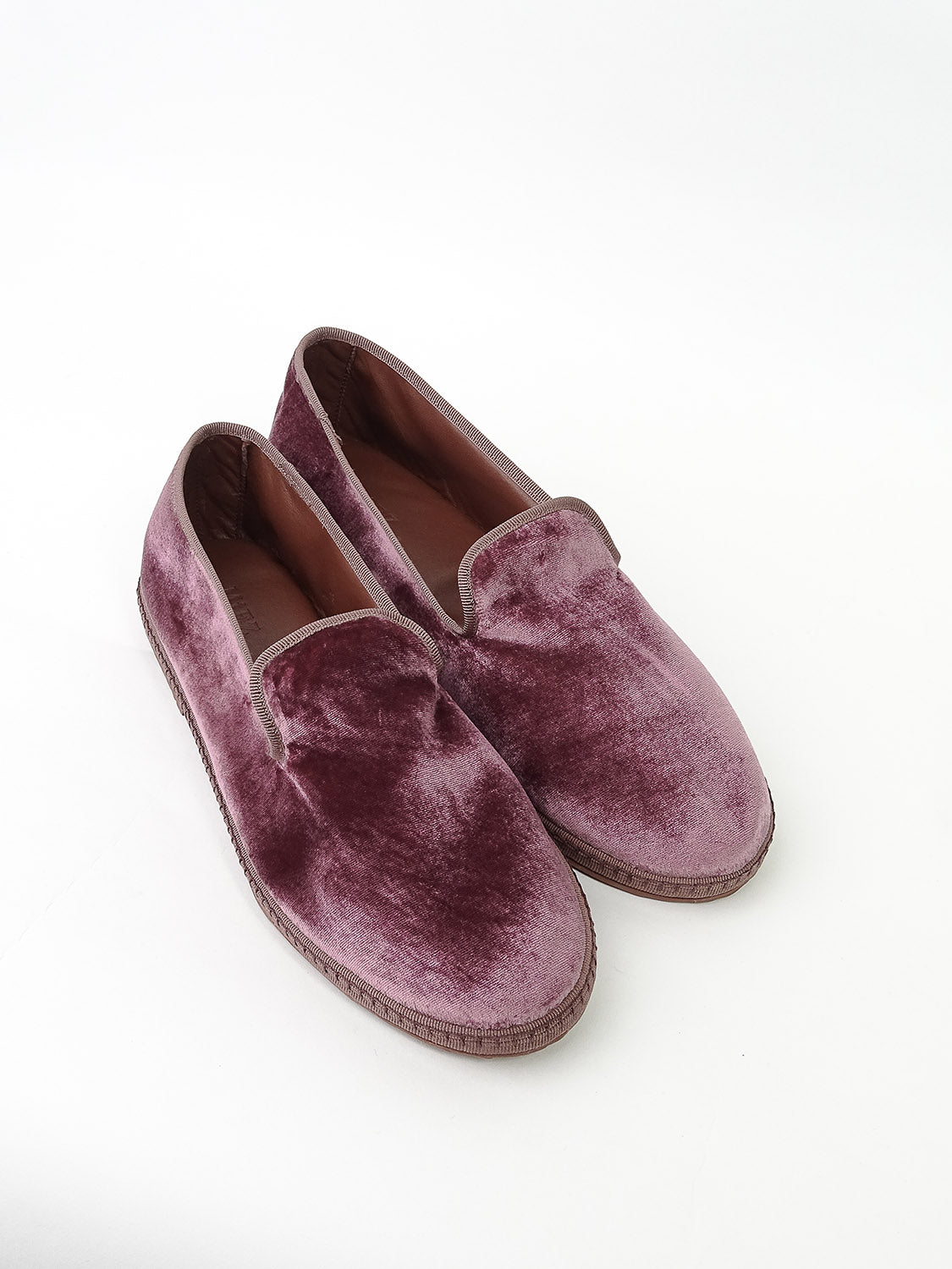 Friulana da uomo in velluto, rosewood