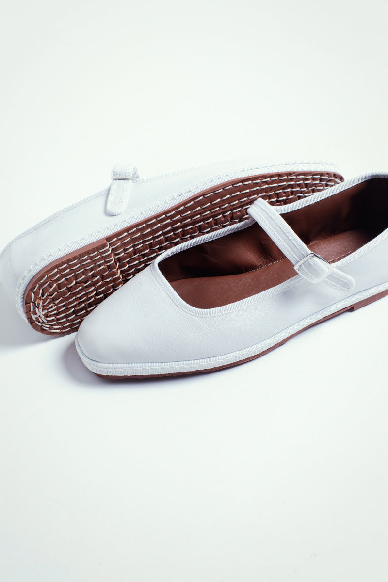 Mary Jane in pelle, bianco - miez