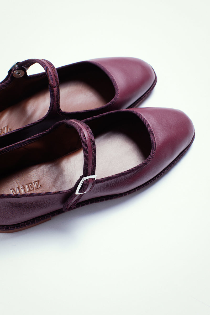 Mary Jane in pelle, burgundi - miez
