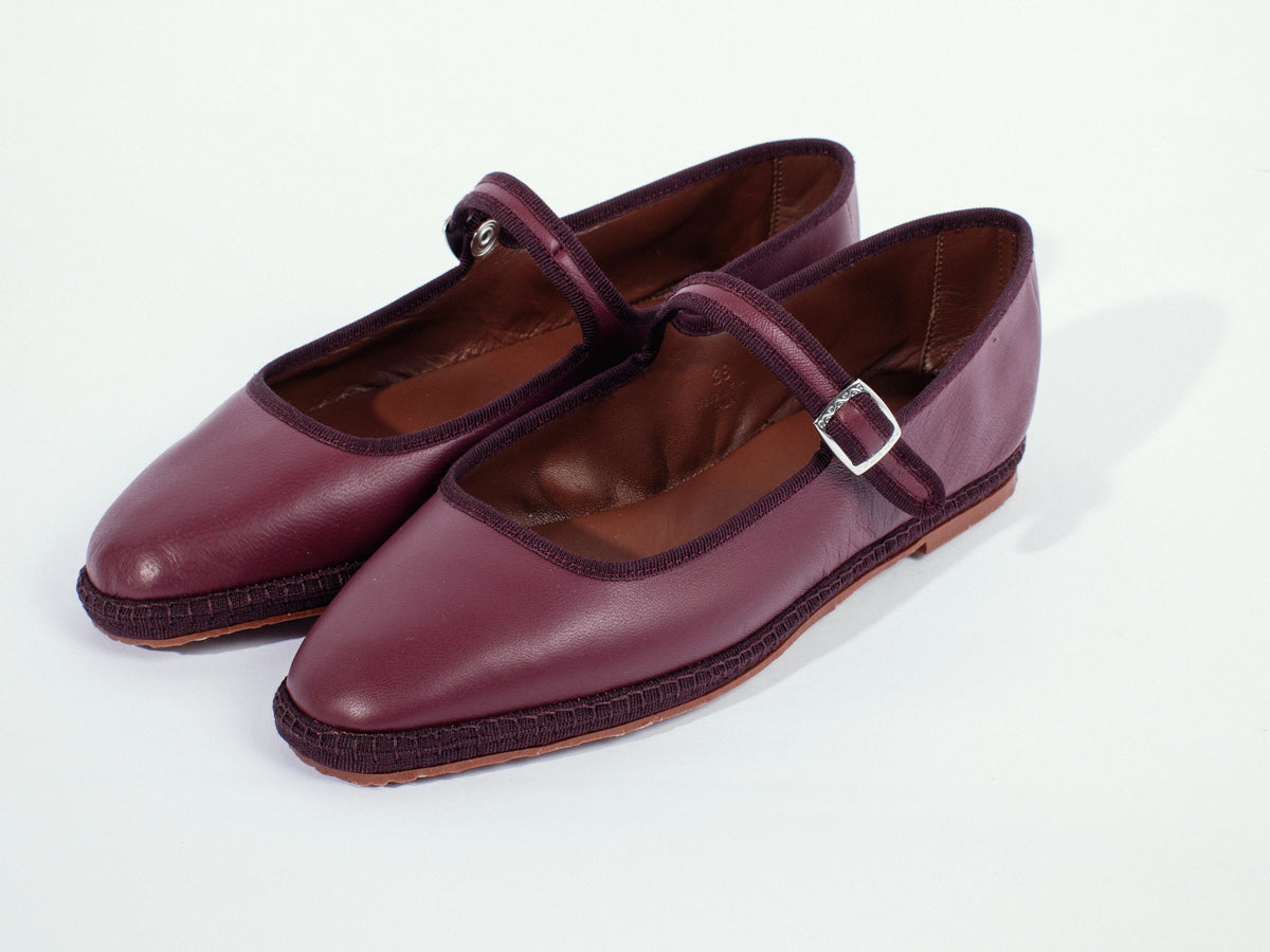Mary Jane in pelle, burgundi - miez