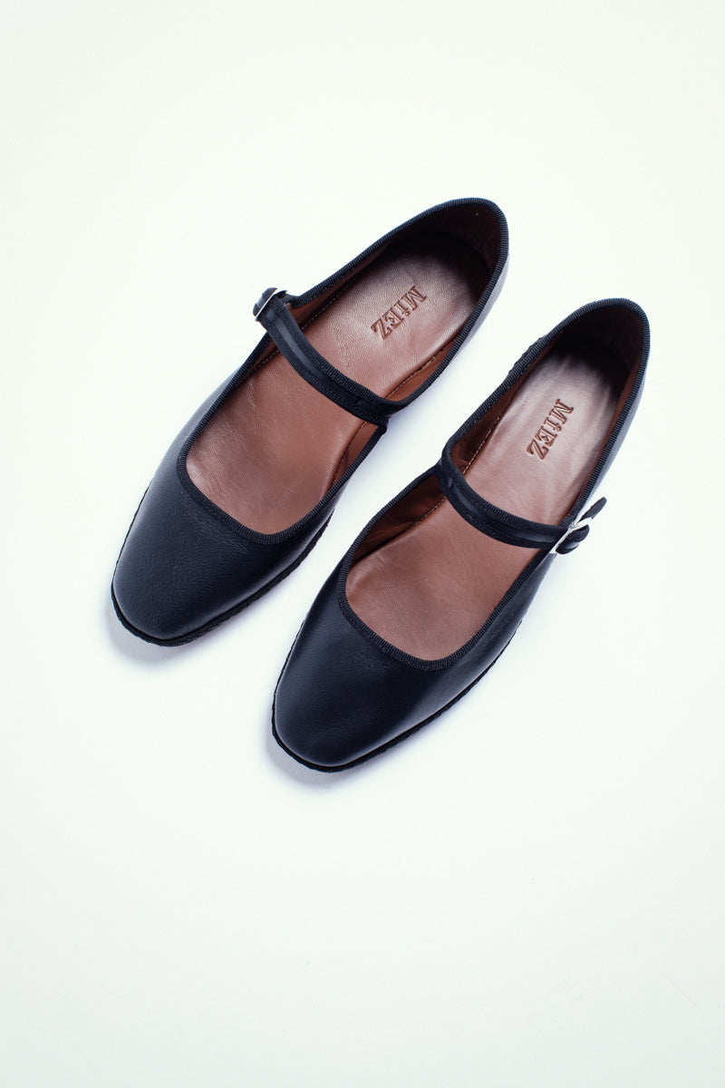 Mary Jane in pelle, nero - miez
