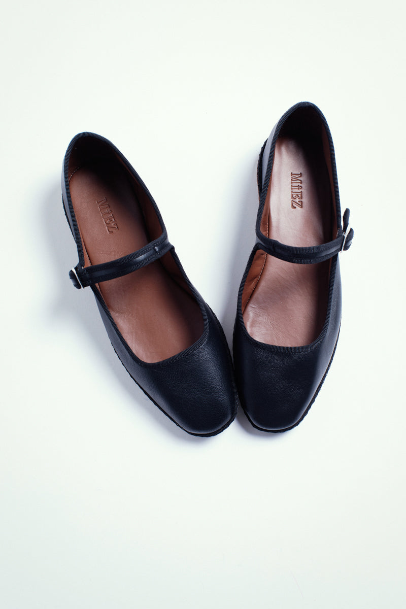 Mary Jane in pelle, nero - miez