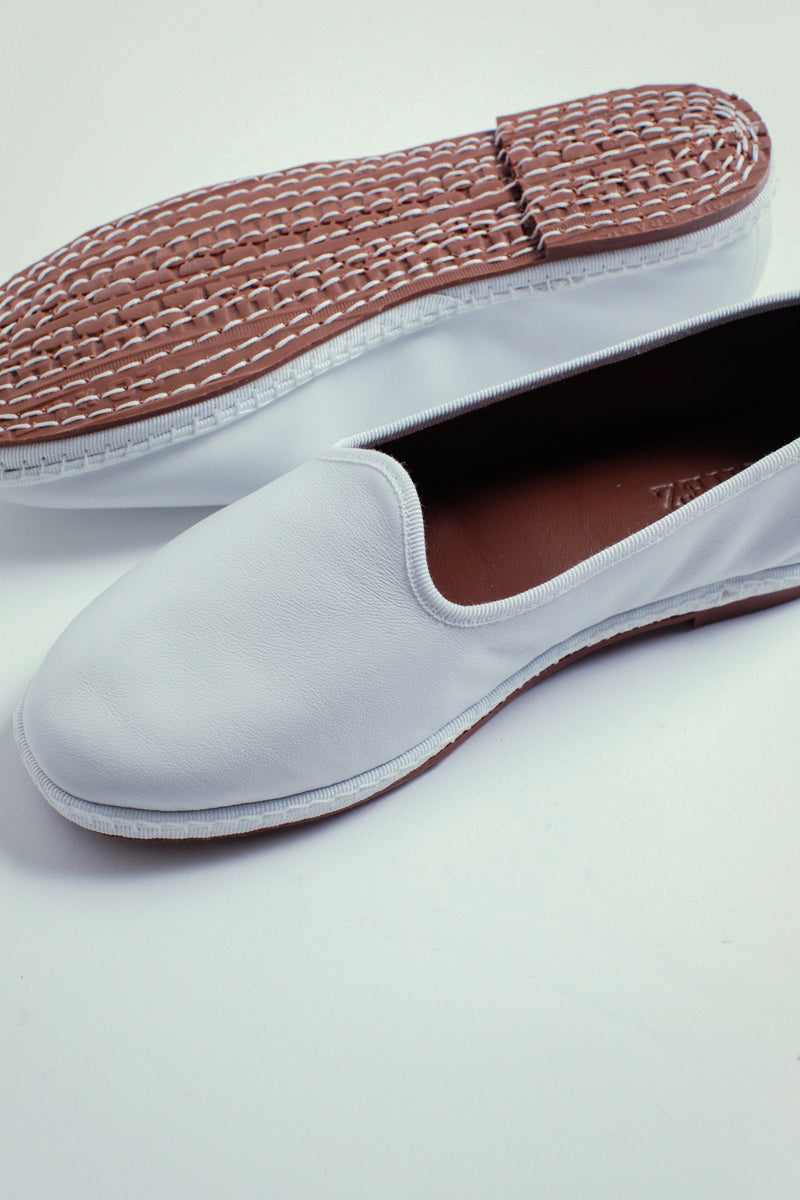 Friulana in pelle, bianco - miez