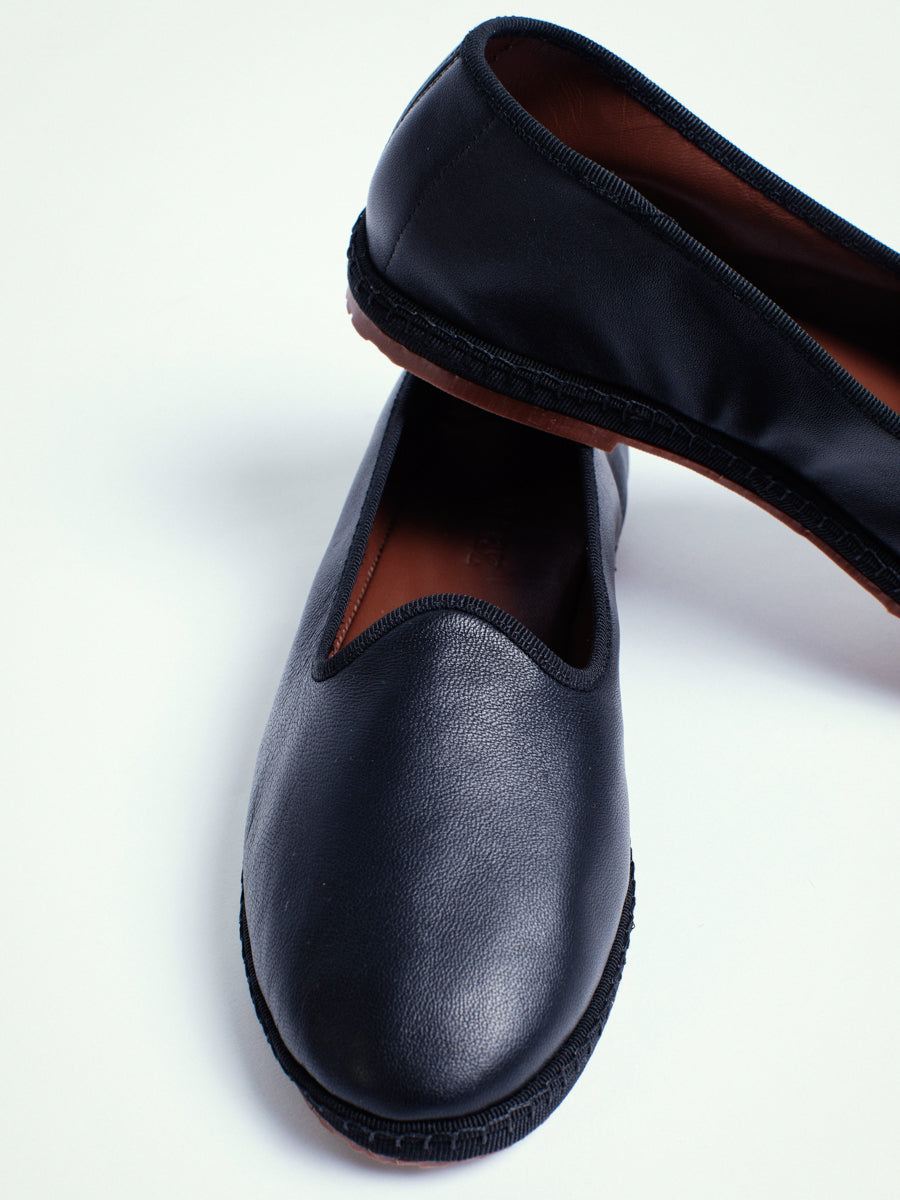 Friulana in pelle, nero - miez