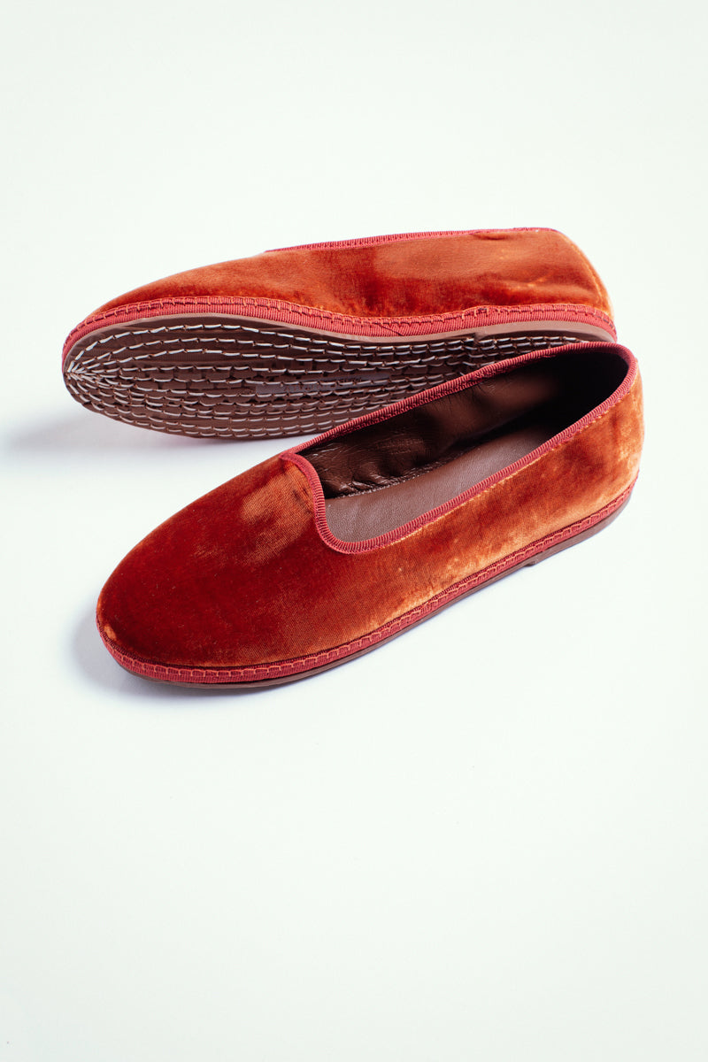 Friulana in velluto, burnt orange - miez