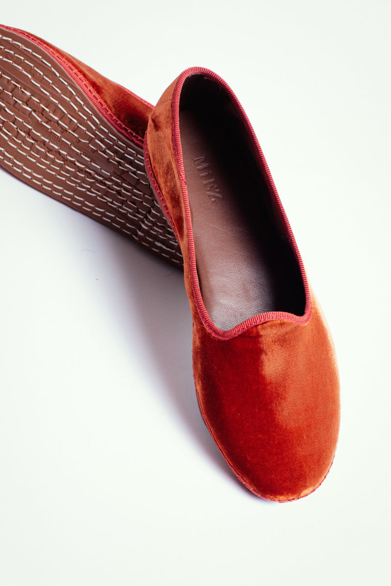 Friulana in velluto, burnt orange - miez