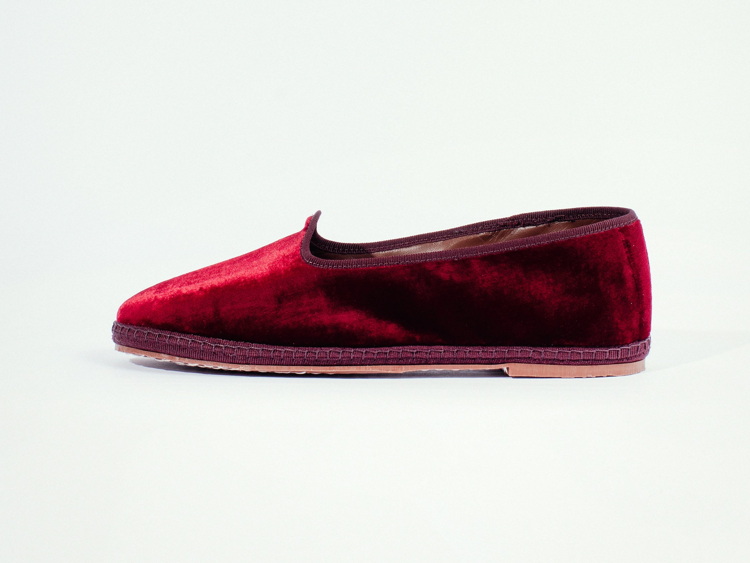 Friulana in velluto, deep red - miez