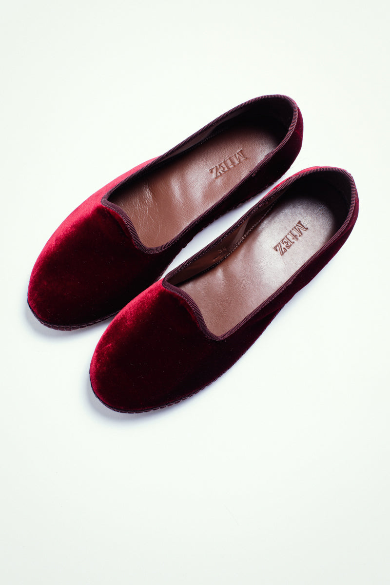 Friulana in velluto, deep red - miez