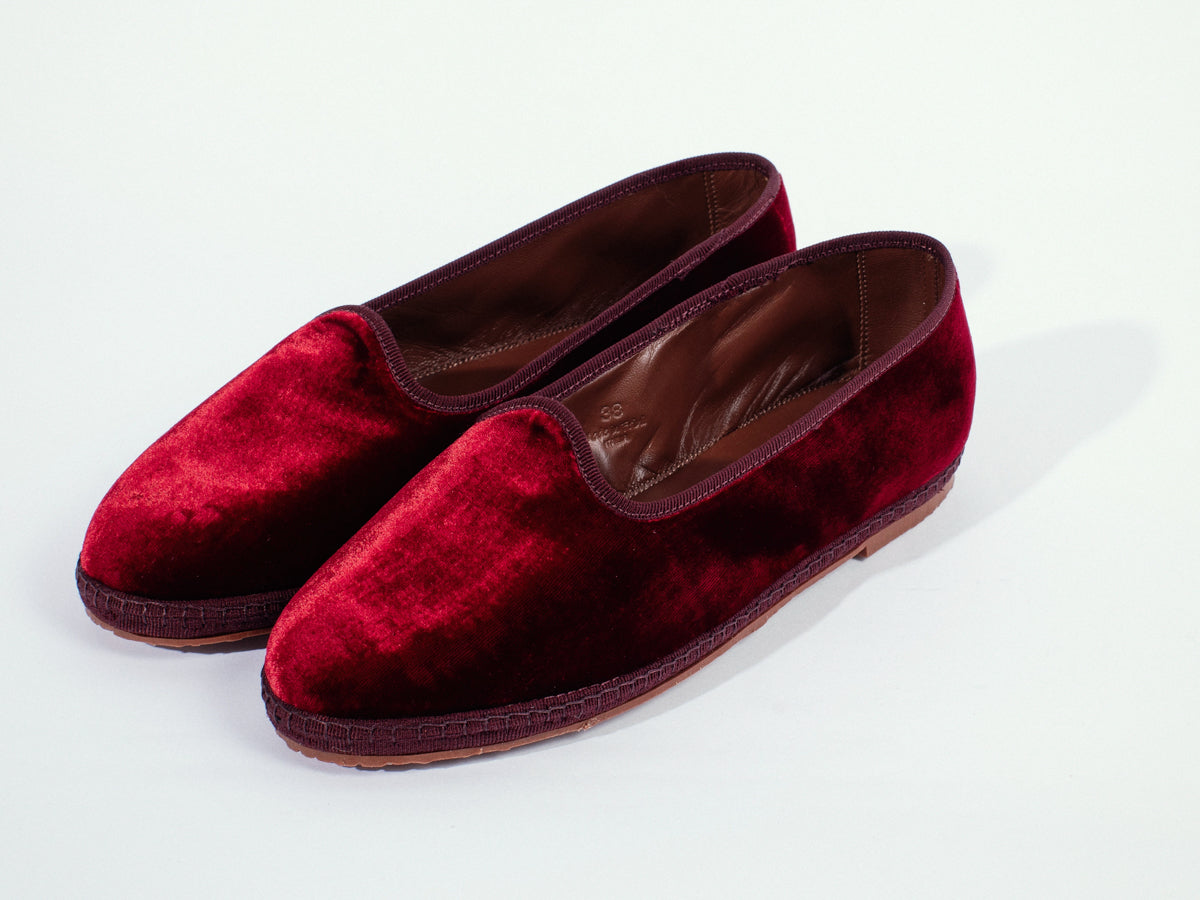 Friulana in velluto, deep red - miez