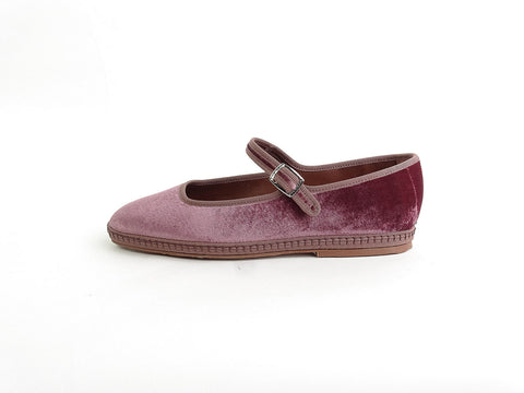 Mary Jane in velluto, rosewood