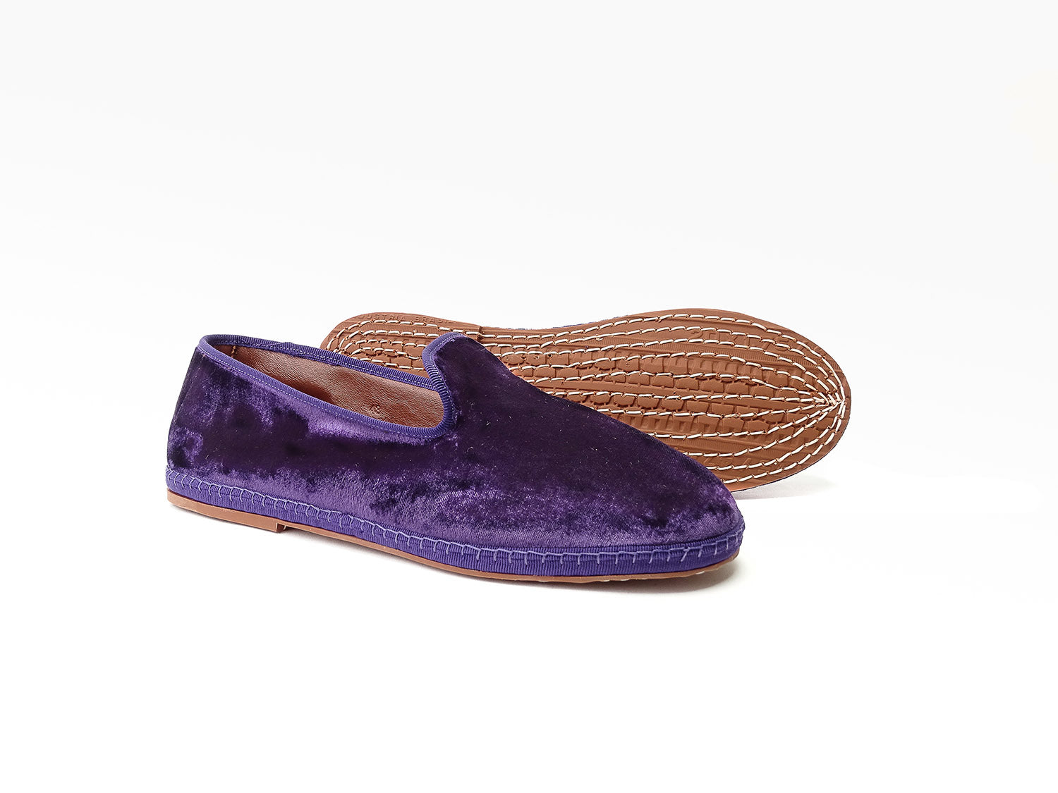 Men's Friulana in velvet, olive