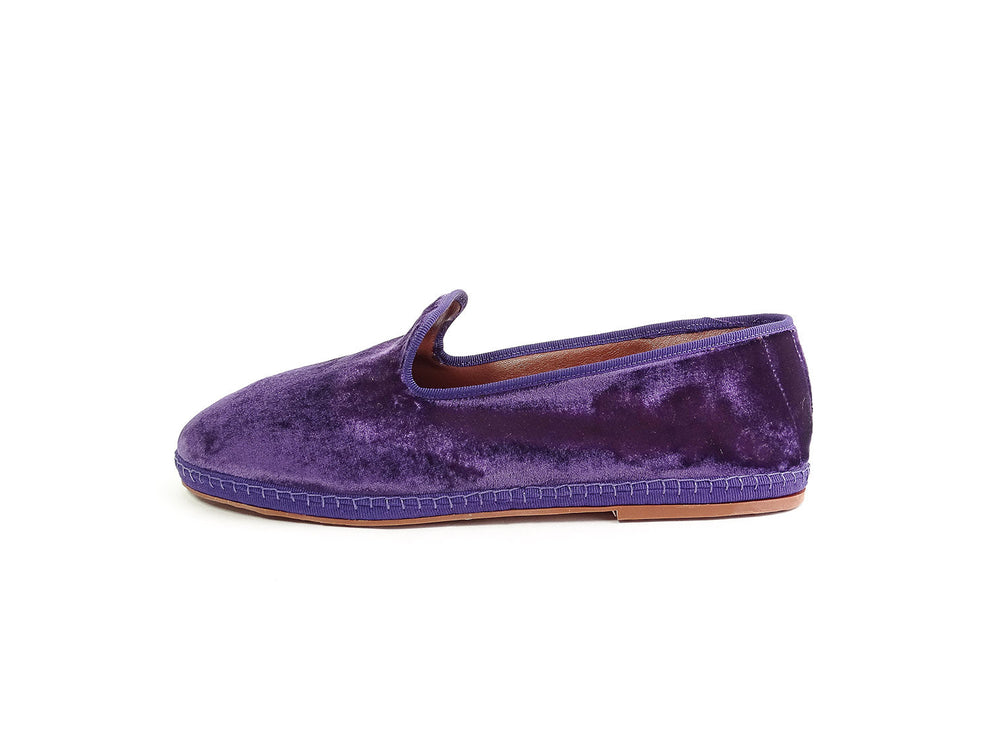 Friulana da uomo in velluto, mulberry