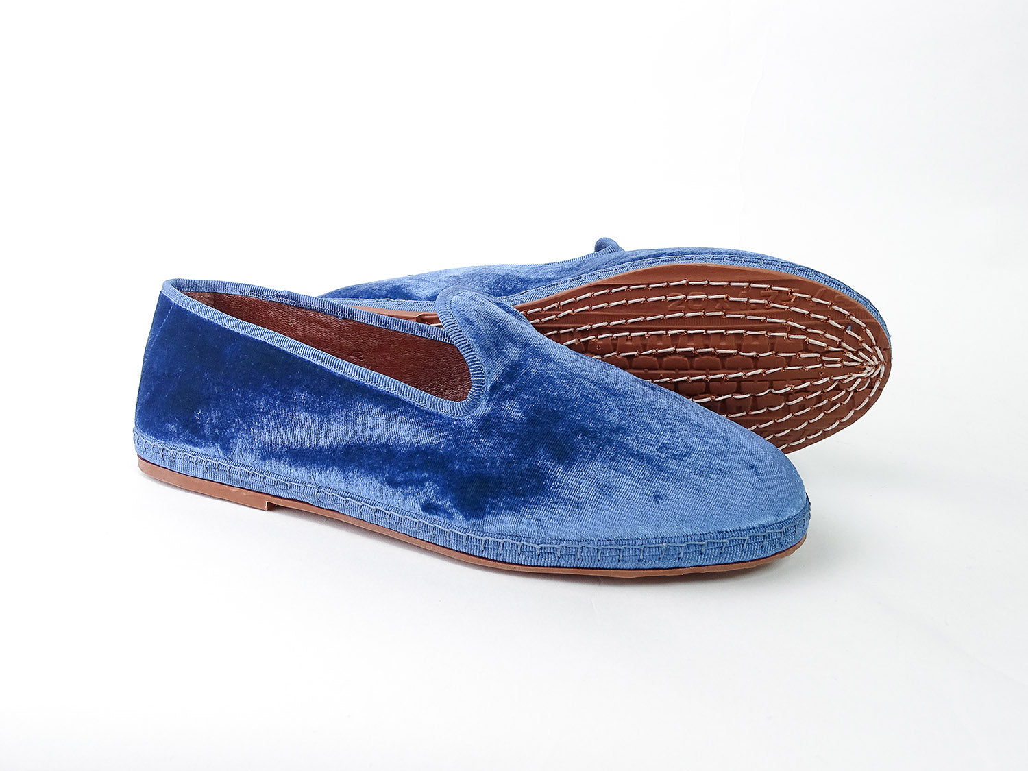 Men's Friulana in velvet, olive