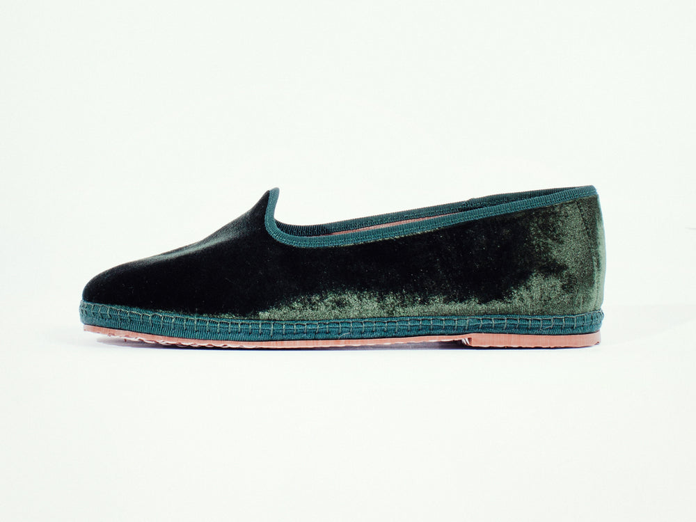 La friulana, silk velvet olive