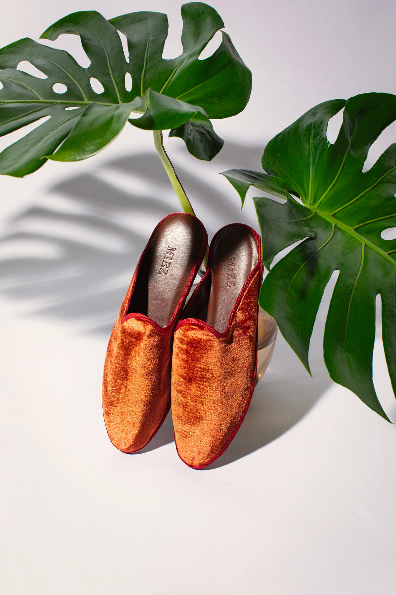 Sabot in velluto, burnt orange