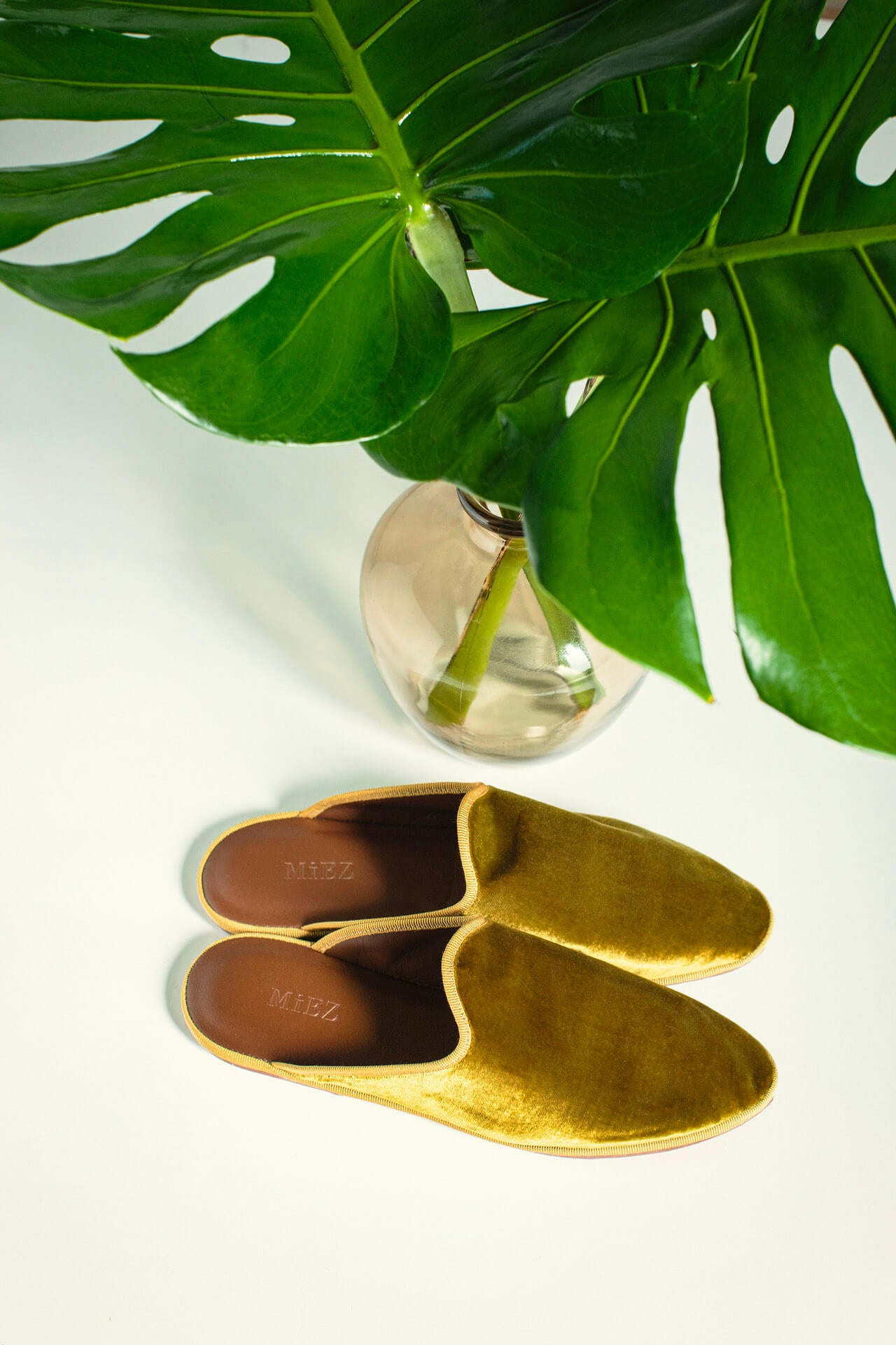 Sabot in velluto, chestnut