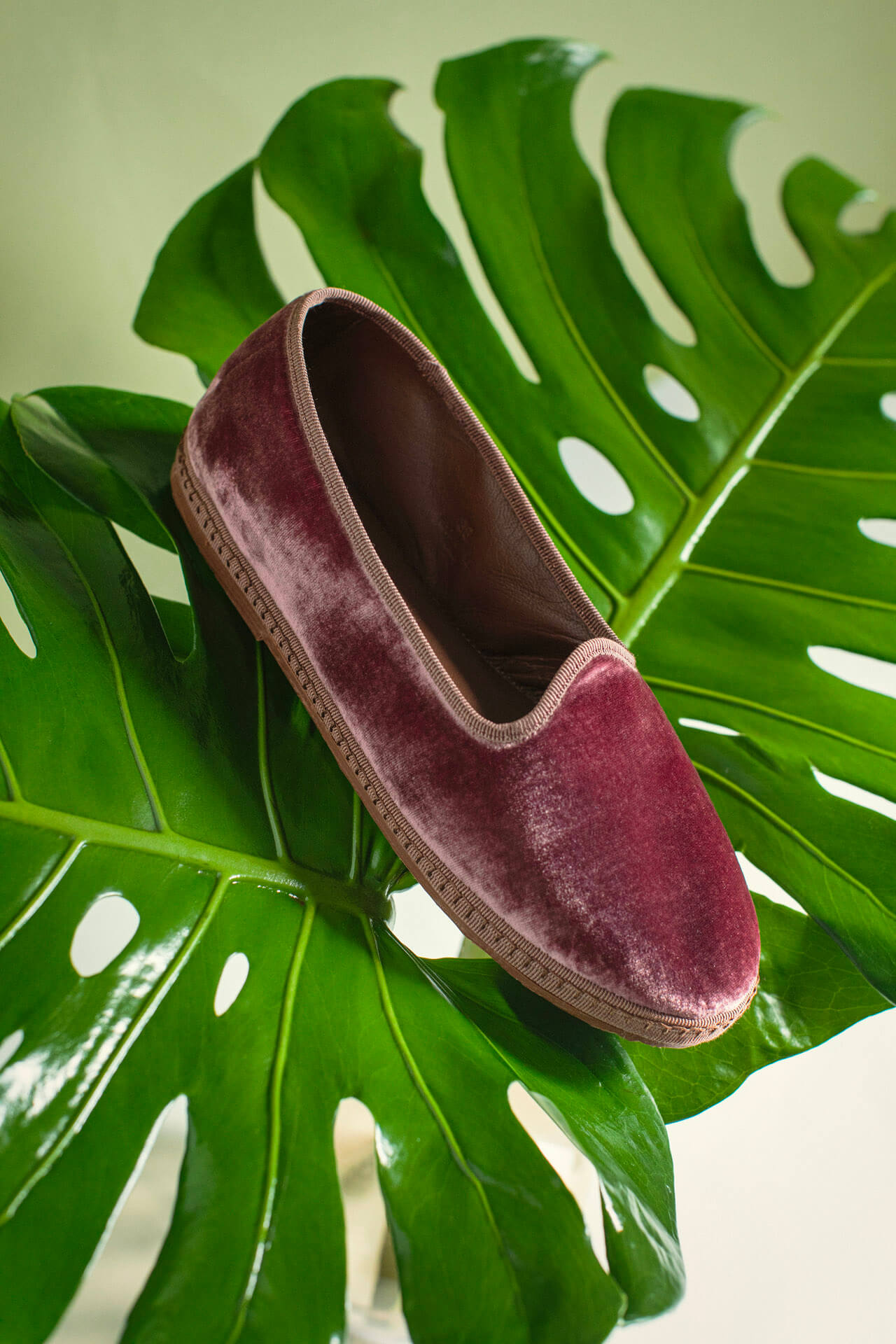 Sabot in velluto, rosewood